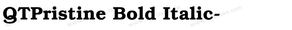 QTPristine Bold Italic字体转换
